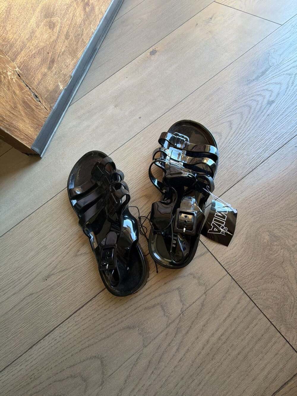 MIA Girl‎ Black Jelly Fisherman Sandals